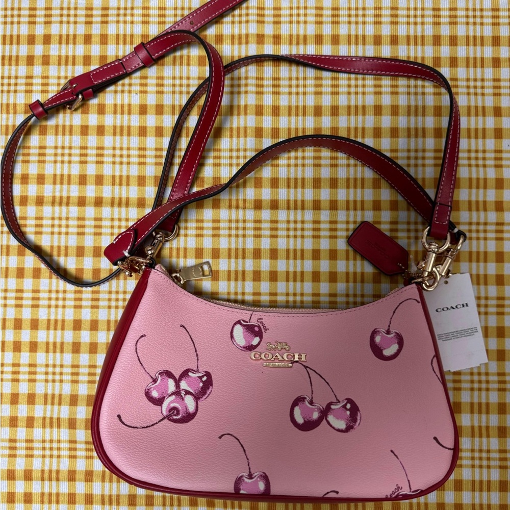Coach Pink Bag with Cherry Design